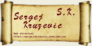 Sergej Kružević vizit kartica